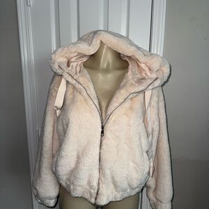 Ambiance Women's Cream Teddy Jacket